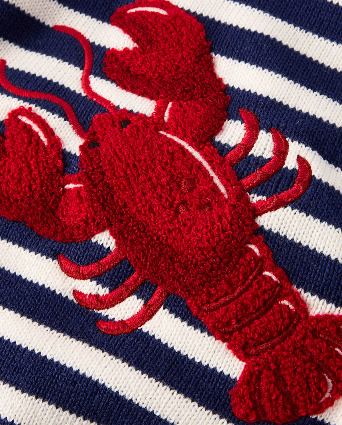 Детские свитеры Gymboree Kids Striped Embroidered Chenille Lobster Sweater - Driftwood Bay — фото 3