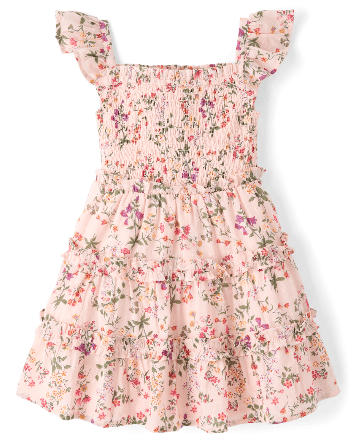 Детские платья Gymboree Girls Floral Smocked Tiered Dress - Enchanted Garden
