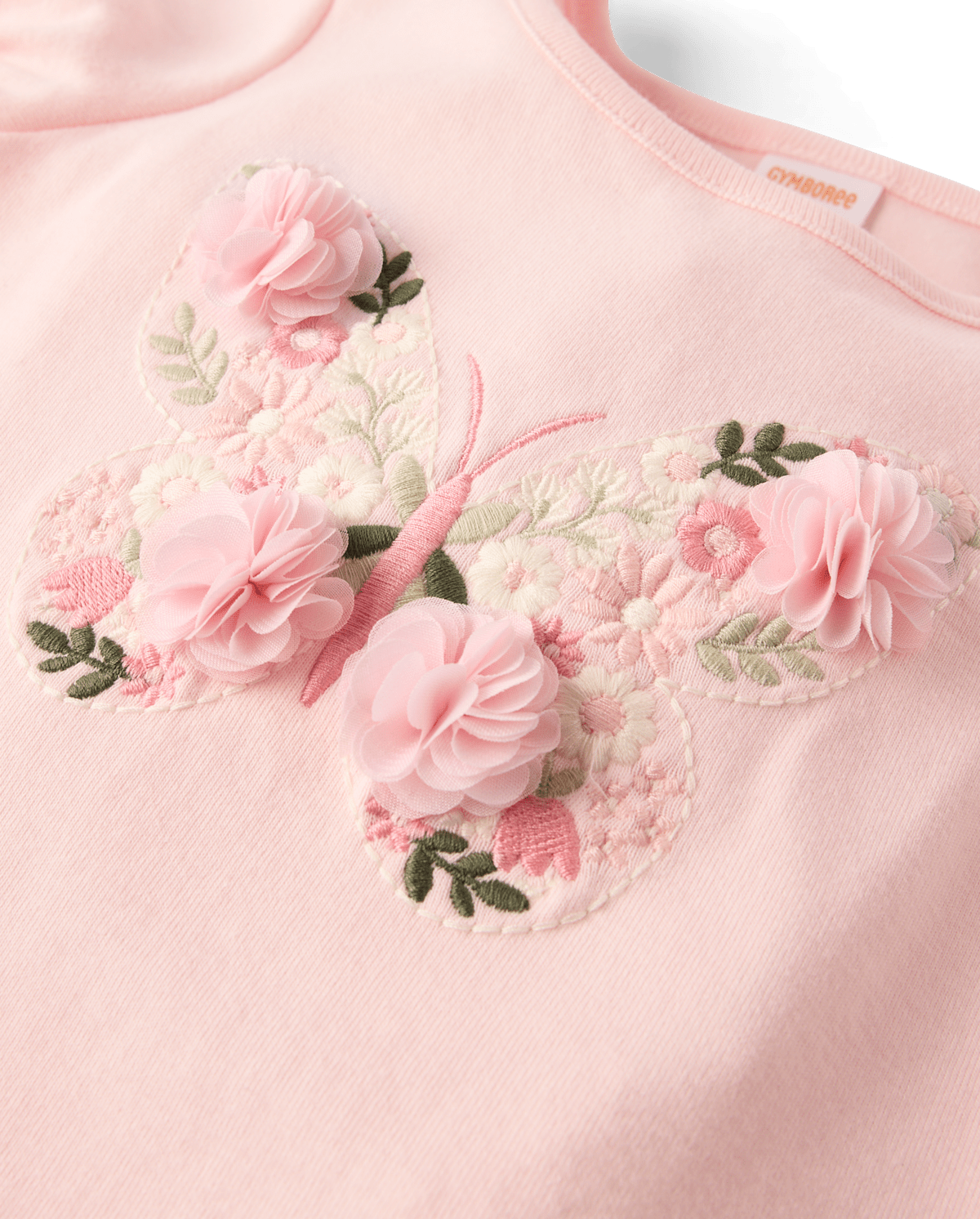 Детские топы Gymboree Girls Embroidered Puff Sleeve Top - Enchanted Garden