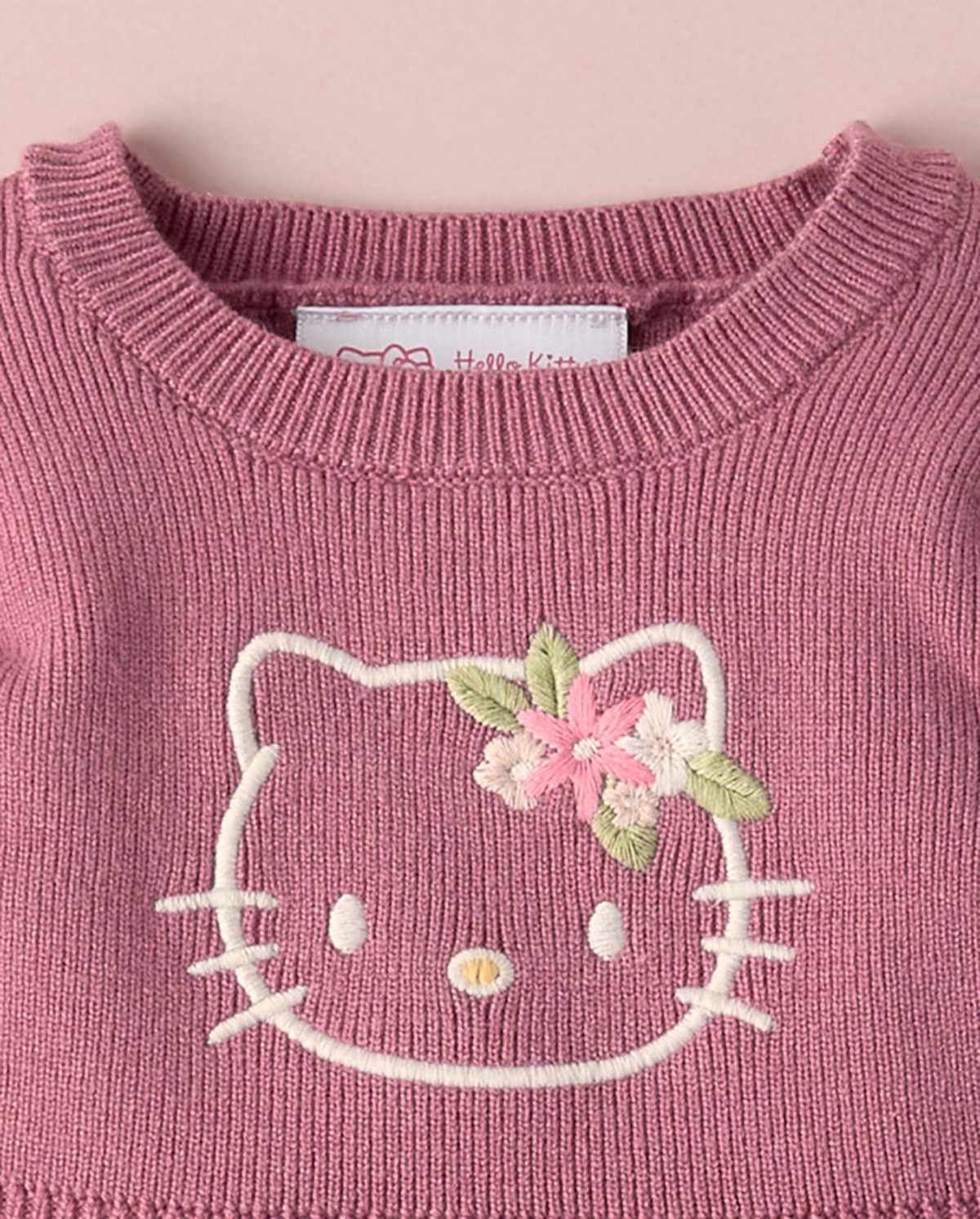 Детские платья Gymboree Baby Girls Hello Kitty® Embroidered Floral Sweater Dress — фото 3