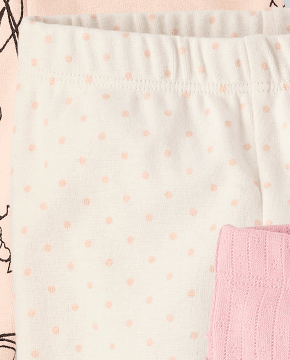 Детские леггинсы Gymboree Baby Girls Rose Ruffle Leggings 3-Pack — фото 3