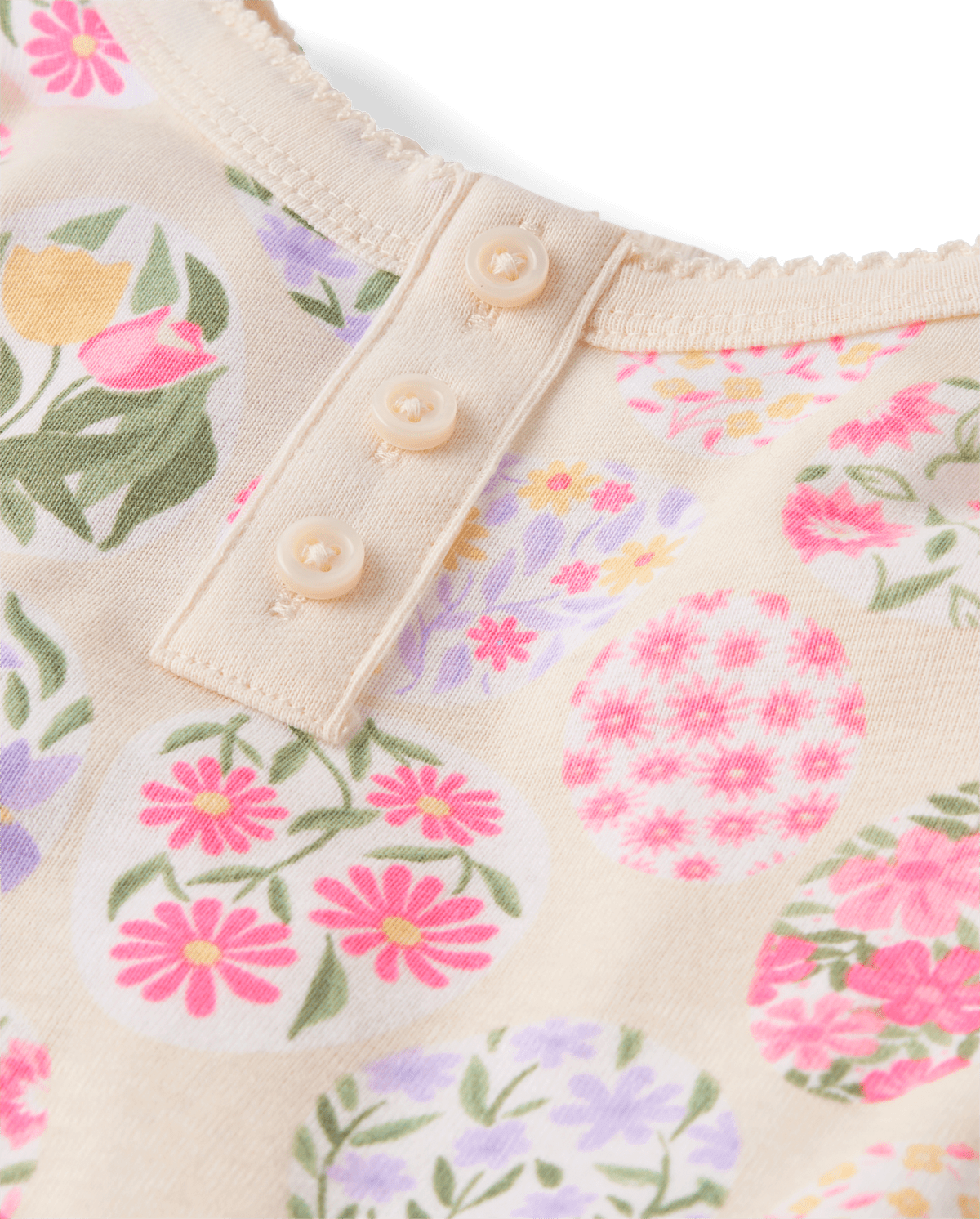 Детские пижамы Gymboree Girls Floral Easter Egg Snug Fit Cotton Henley Pajamas