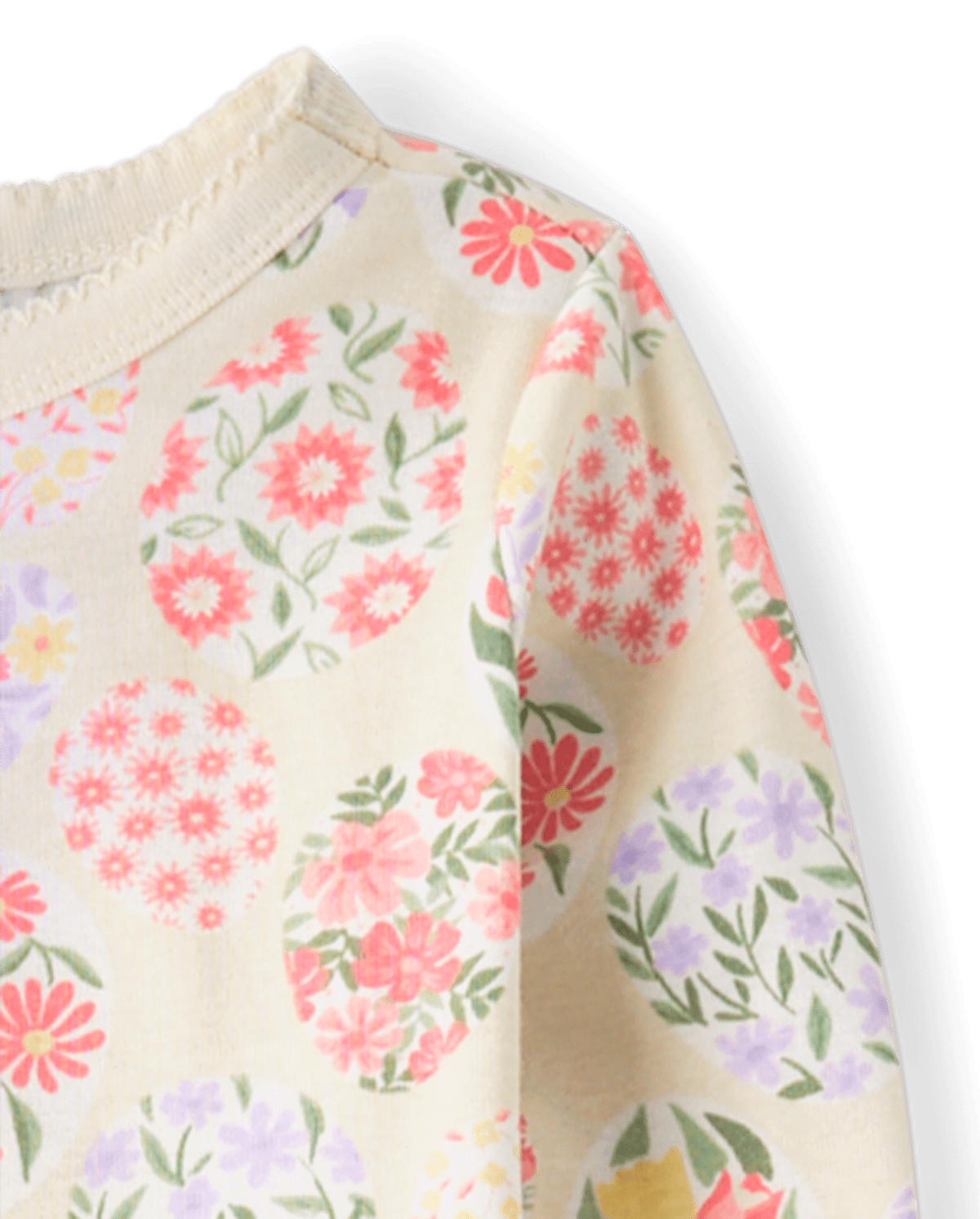Детские пижамы Gymboree Girls Floral Easter Egg Snug Fit Cotton Henley Pajamas — фото 3