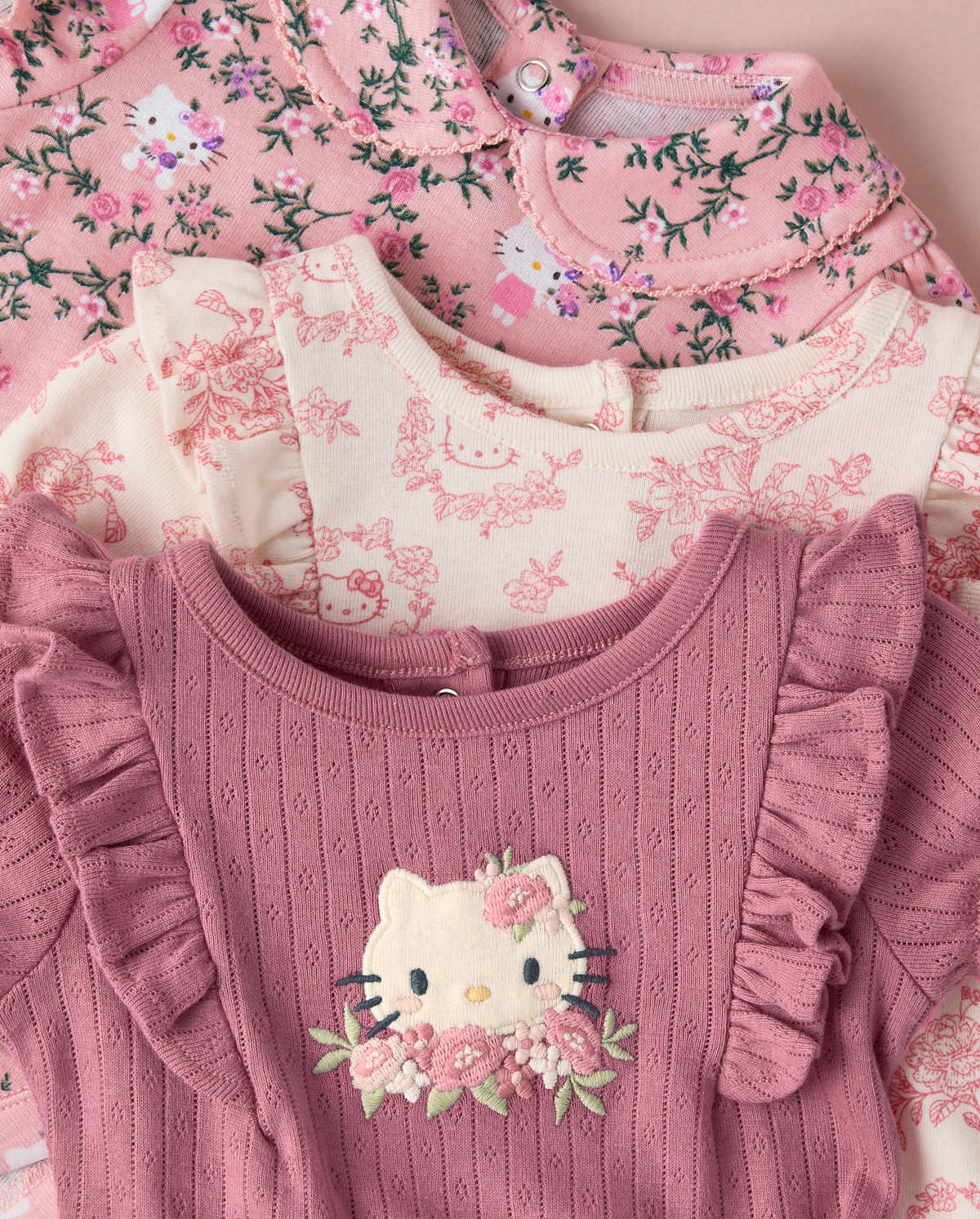 Детское боди Gymboree Hello Kitty Floral Toile, 3 шт — фото 4