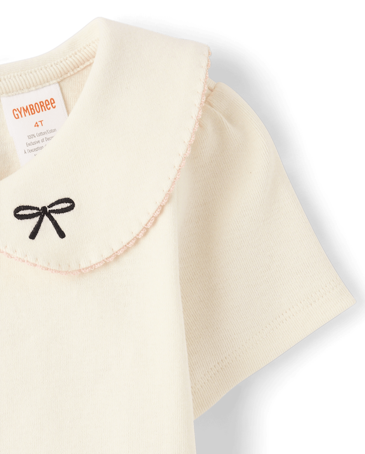 Детские топы Gymboree Girls Embroidered Bow Peter Pan Top - Petit Paris — фото 3