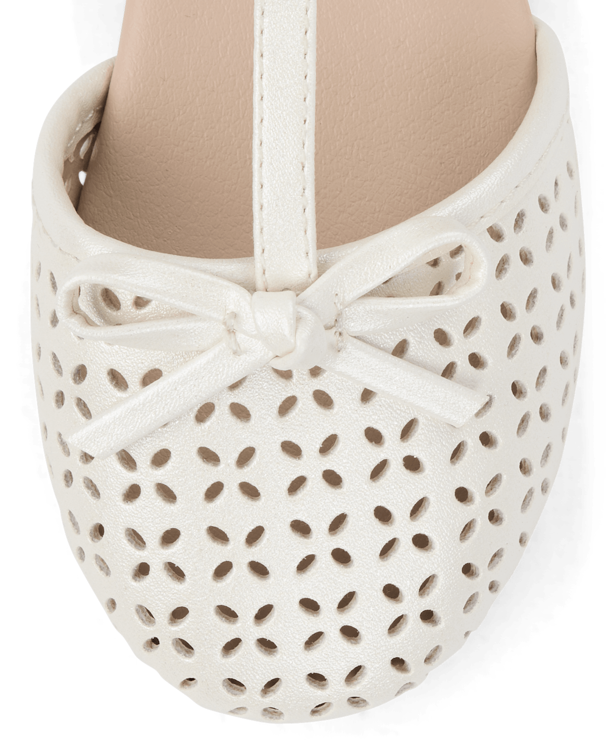 Обувь Gymboree Girls Shimmer Perforated T-Strap Ballet Flats - Little Essentials — фото 4