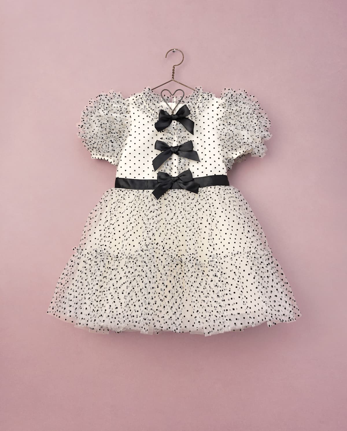Детские платья Gymboree Girls Flocked Dot Bow Tulle Ruffle Dress - Marchesa Mini x — фото 2