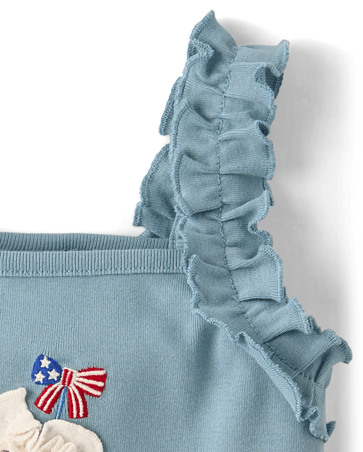 Детские брелоки Gymboree Girls Embroidered Cupcake Ruffle Tank Top - Nantucket Charm — фото 2