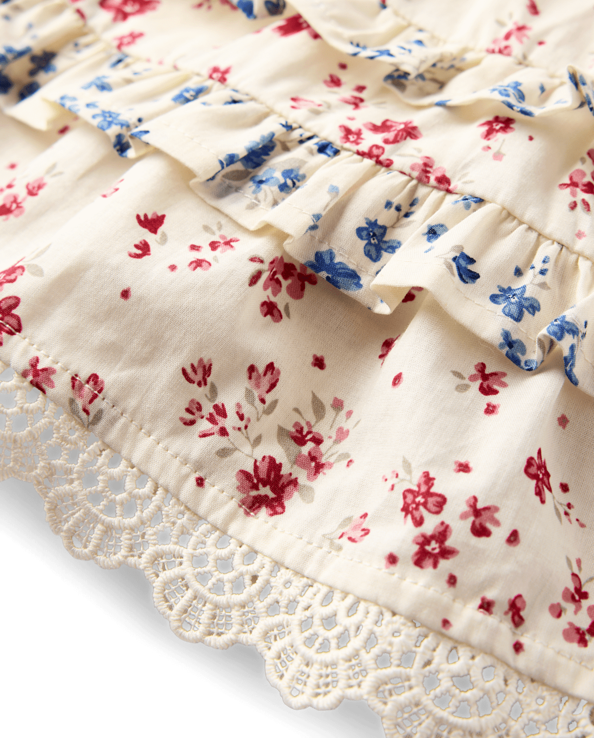 Детские юбки Gymboree Girls Floral Tiered Ruffle Skort - Nantucket Charm — фото 2