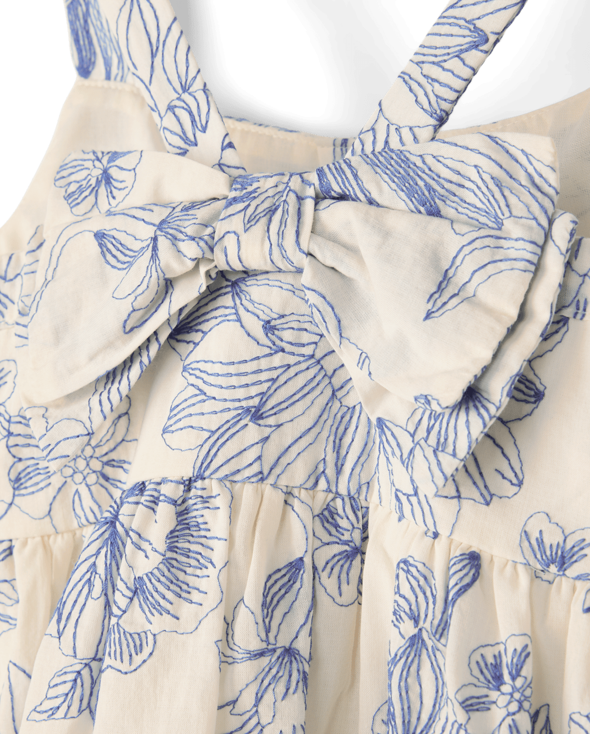 Детские платья Gymboree Girls Embroidered Floral Bow Button Front Dress - Driftwood Bay — фото 3