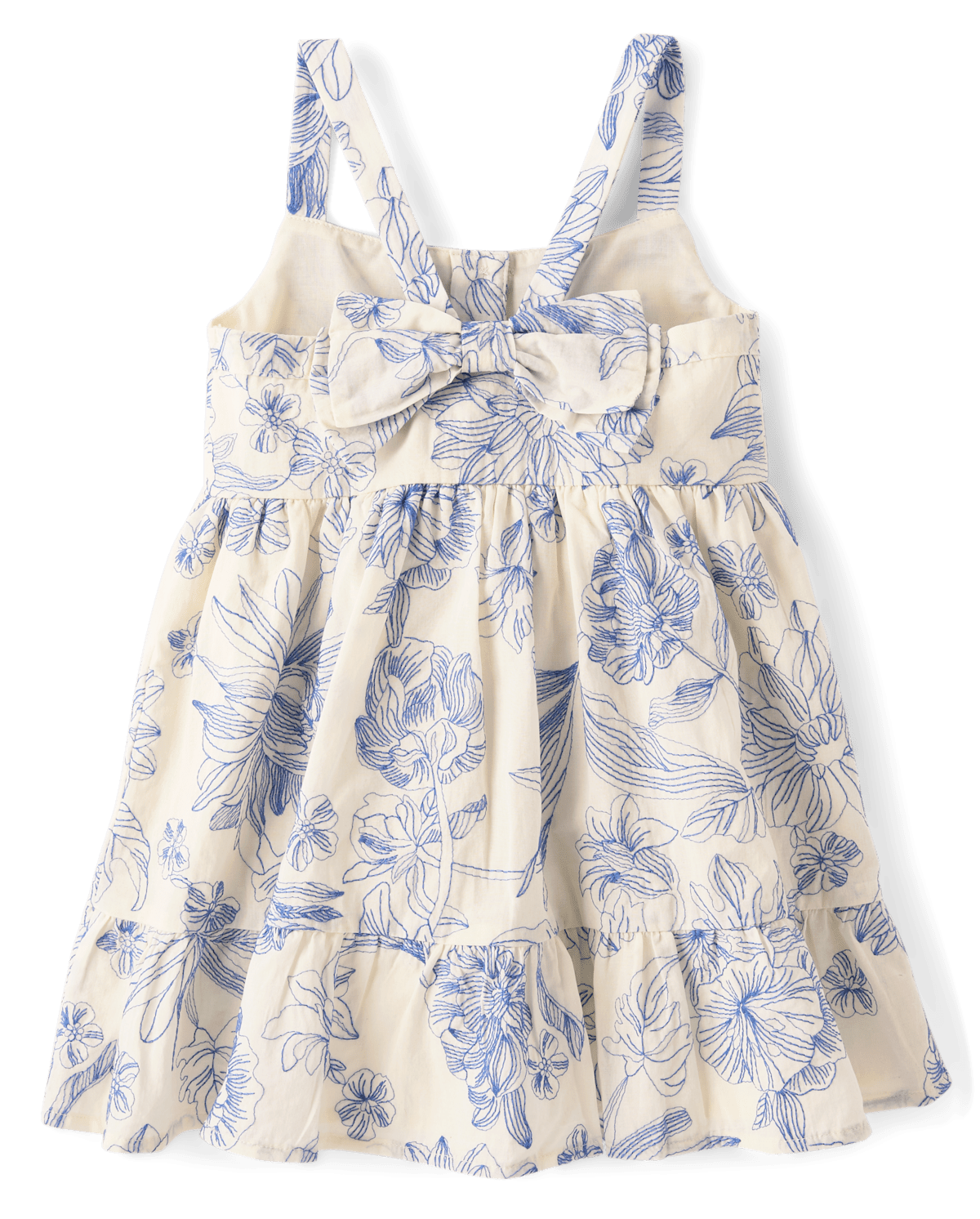 Детские платья Gymboree Girls Embroidered Floral Bow Button Front Dress - Driftwood Bay — фото 4