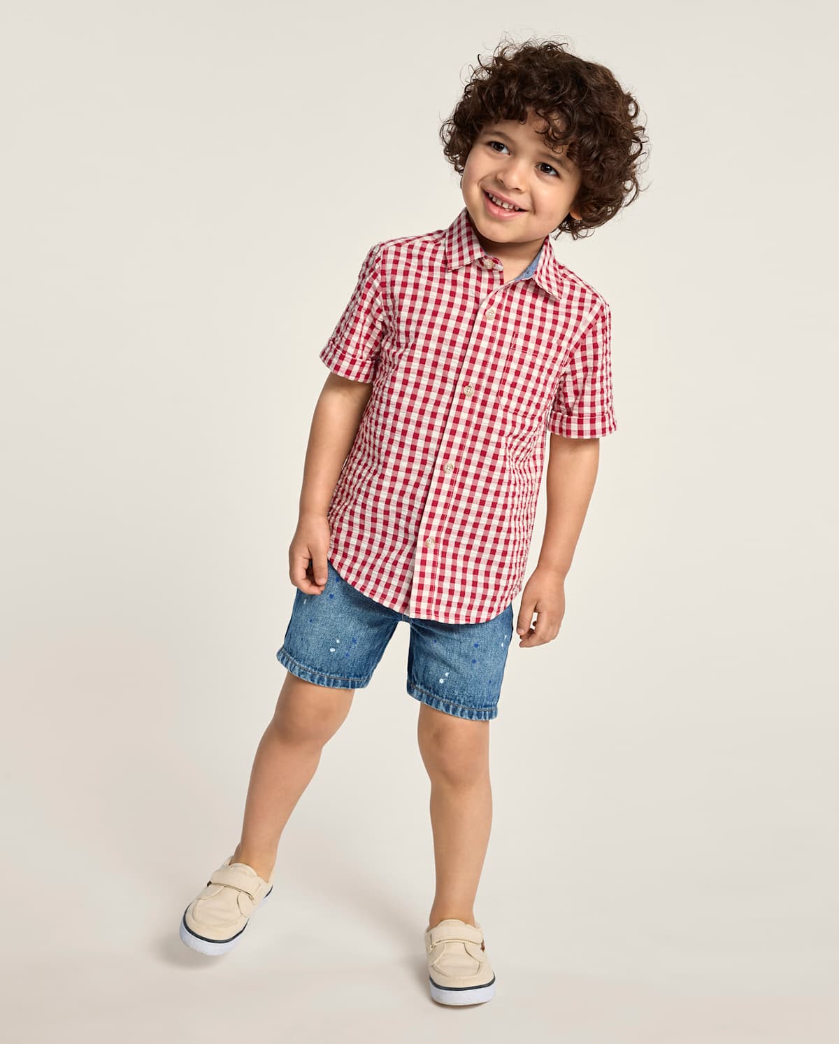 Детские шорты Gymboree Boys Paint Splatter Jean Shorts - Driftwood Bay — фото 2