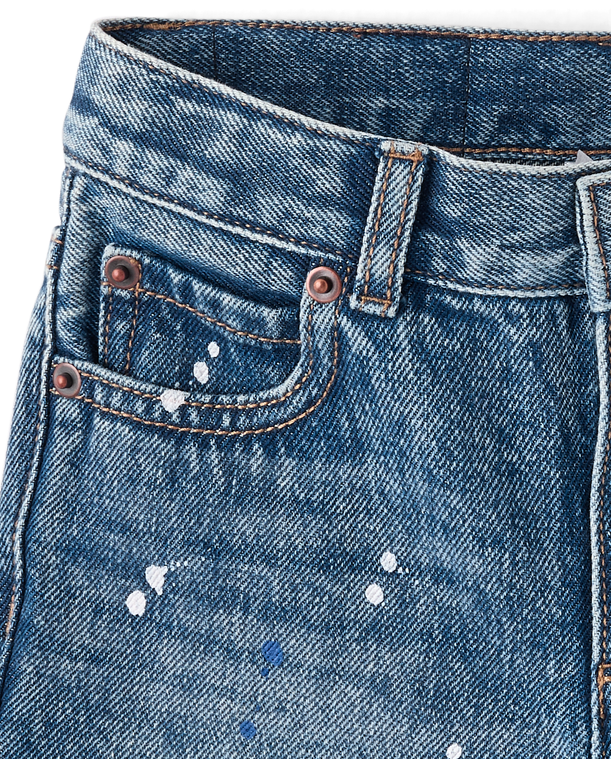 Детские шорты Gymboree Boys Paint Splatter Jean Shorts - Driftwood Bay — фото 3
