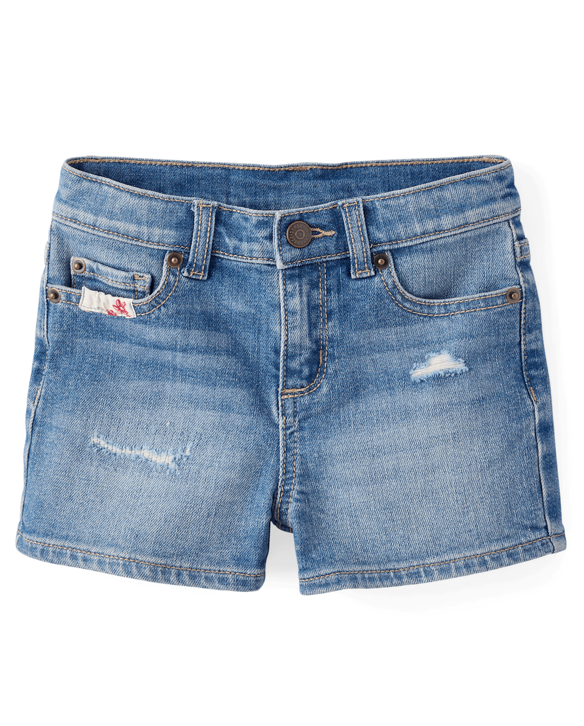 Детские шорты Gymboree Girls Ripped Floral Patchwork Jean Shorts - Nantucket Charm