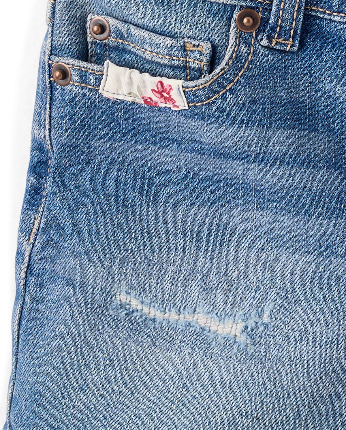 Детские шорты Gymboree Girls Ripped Floral Patchwork Jean Shorts - Nantucket Charm — фото 2