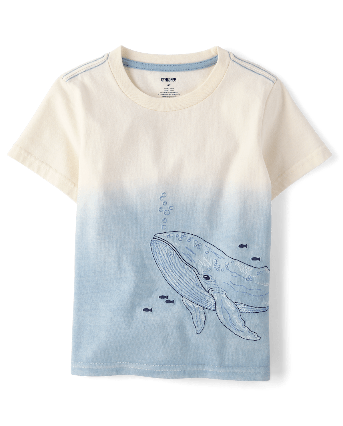 Детские топы Gymboree Boys Dip Dye Embroidered Whale Top - Driftwood Bay