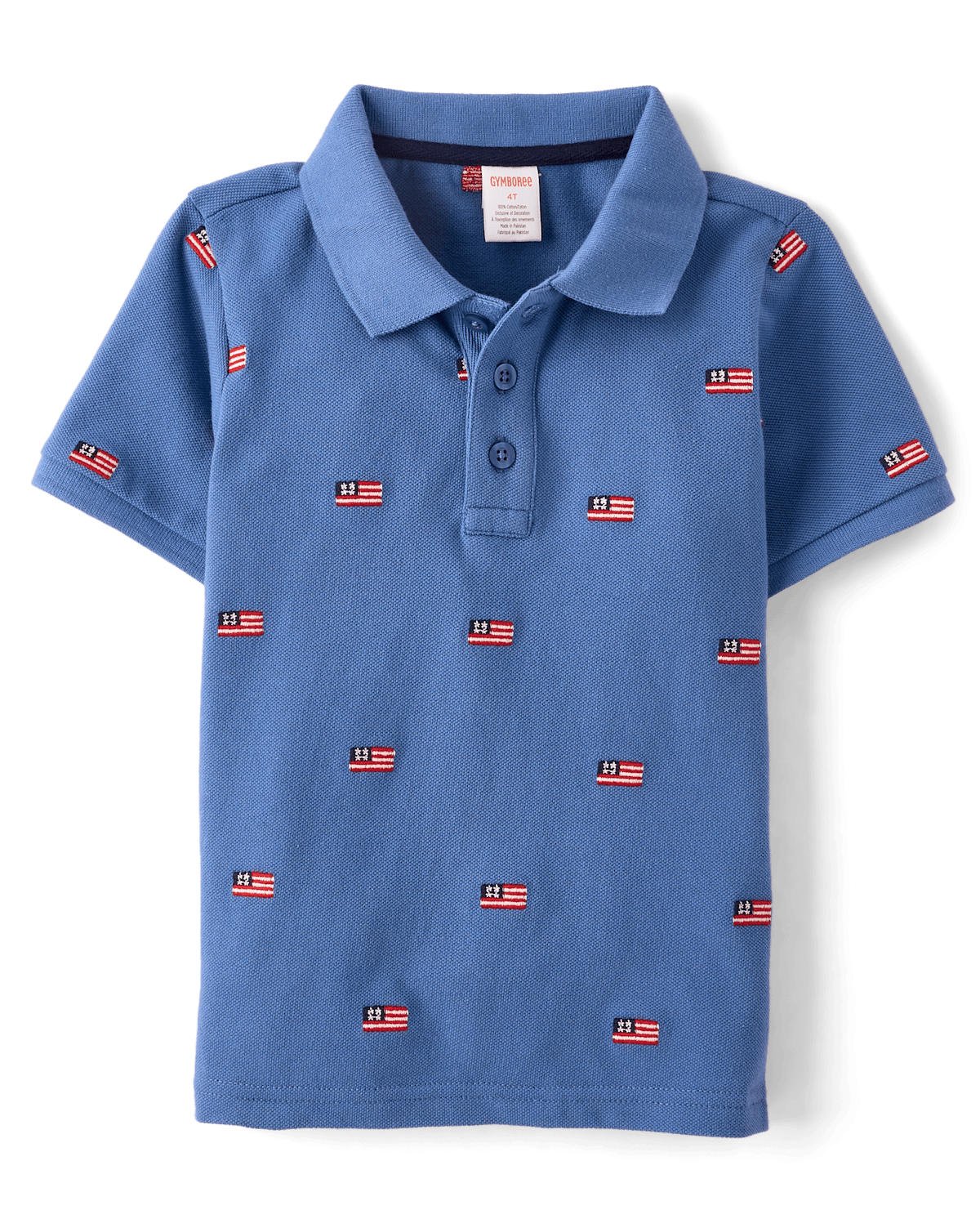 Детские брелоки Gymboree Kids Embroidered Flag Soft Pique Polo - Nantucket Charm