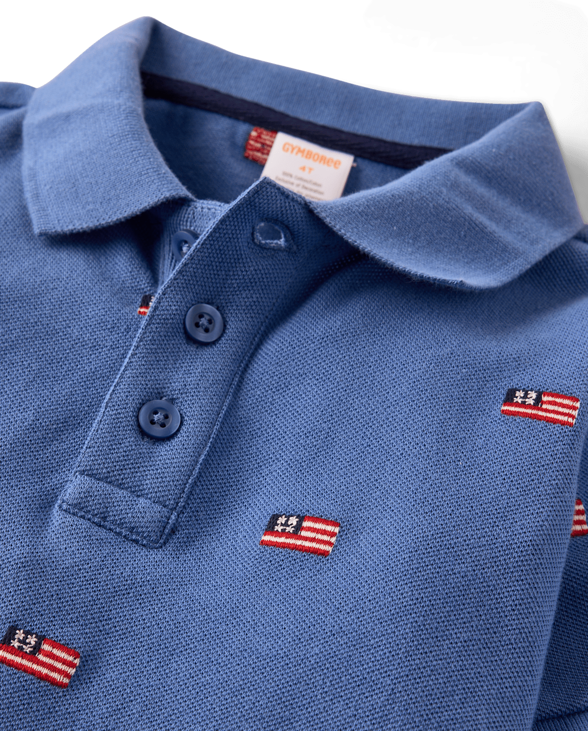 Детские брелоки Gymboree Kids Embroidered Flag Soft Pique Polo - Nantucket Charm — фото 2