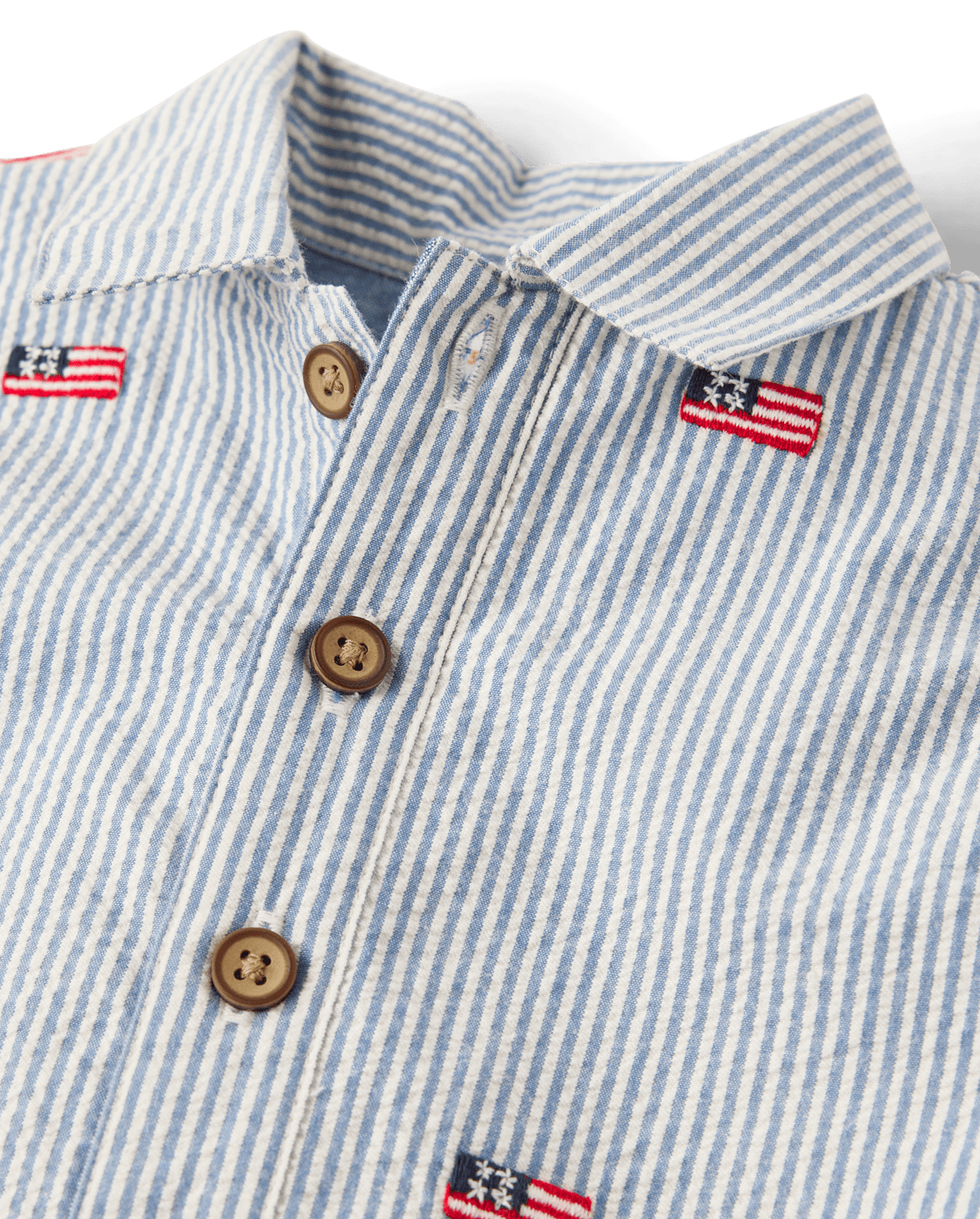 Комбинезон для малышей Gymboree Embroidered Flag Seersucker
