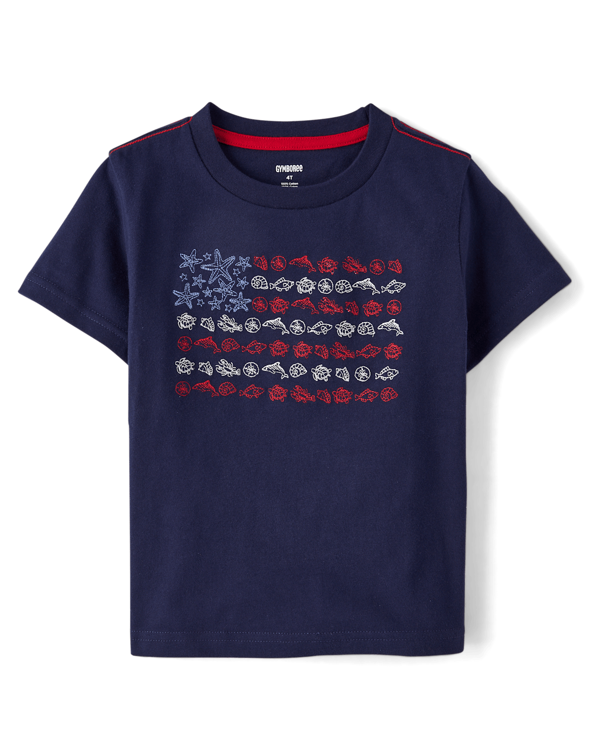 Детские брелоки Gymboree Boys Embroidered Sea Creature Flag Top - Nantucket Charm