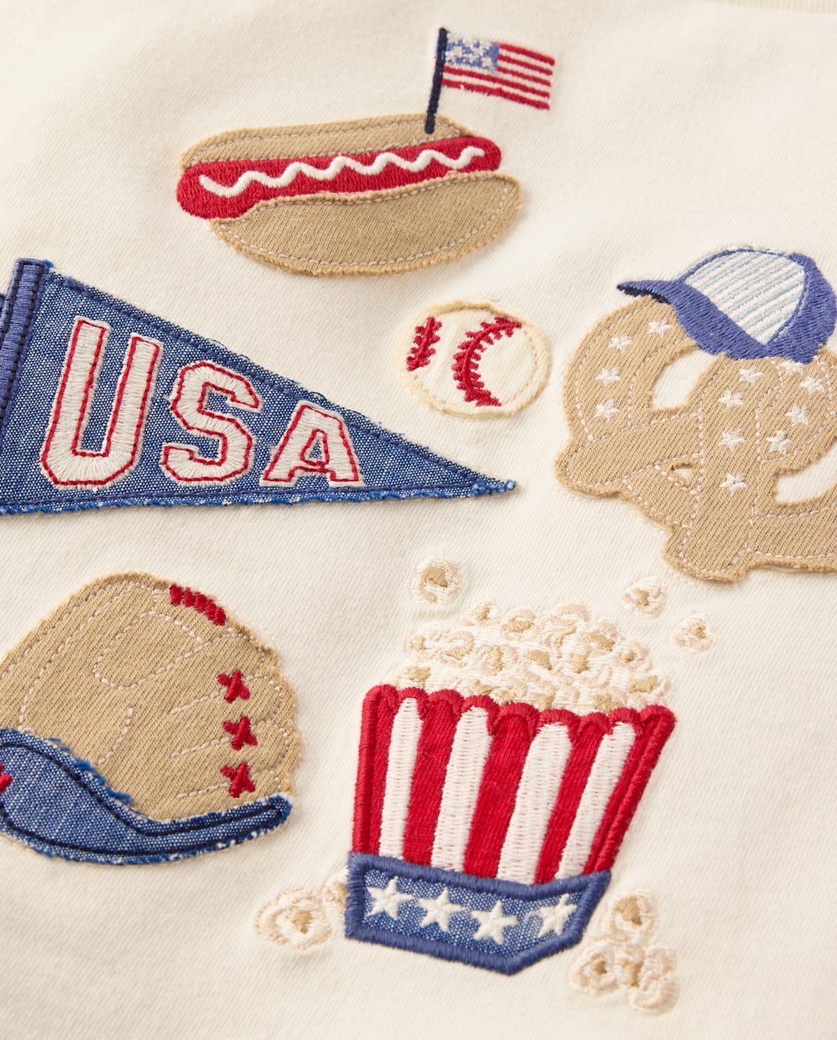 Детские брелоки Gymboree Boys Embroidered Americana Snacks Top - Nantucket Charm