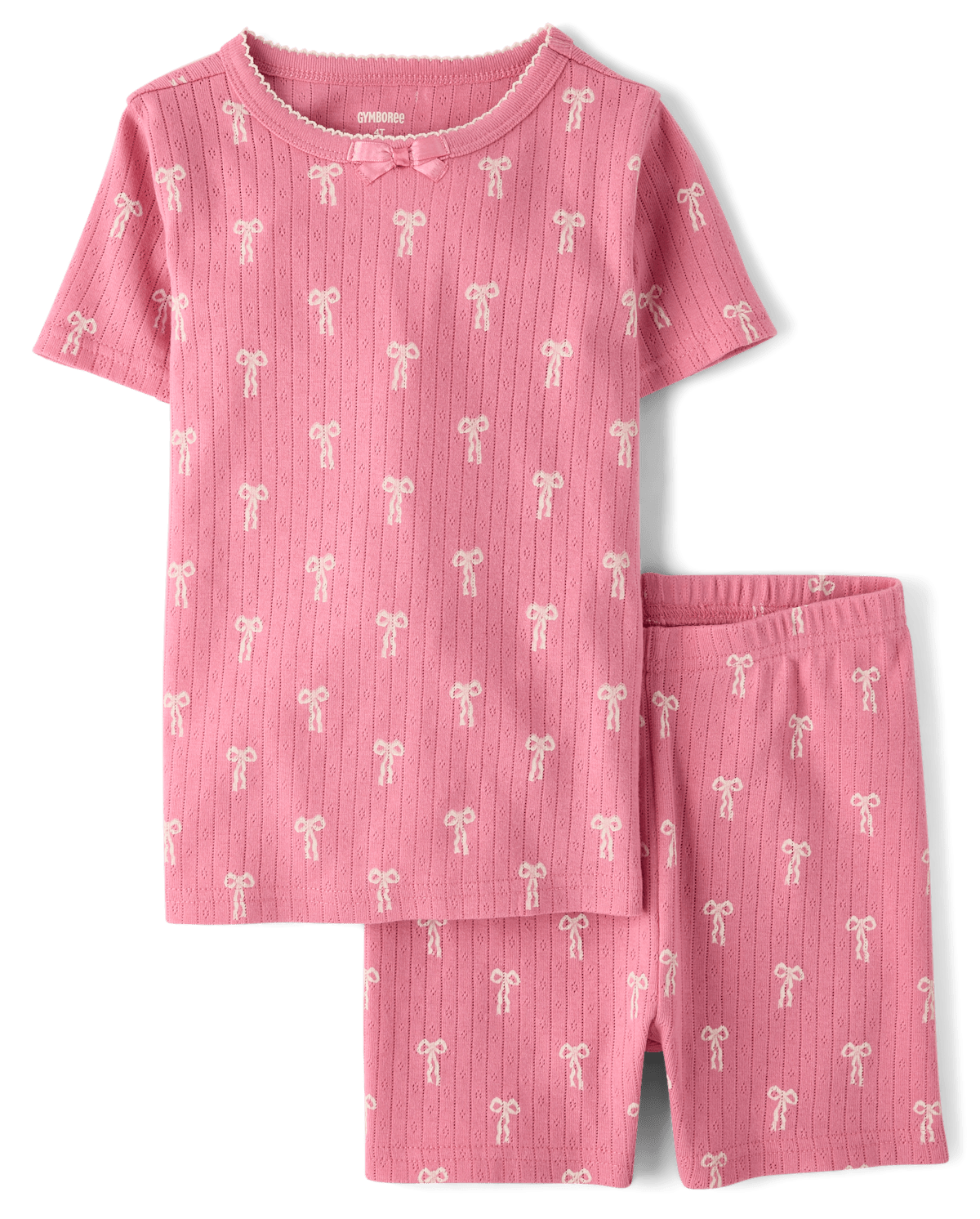 Детские пижамы Gymboree Girls Bow Snug Fit Pointelle Pajamas