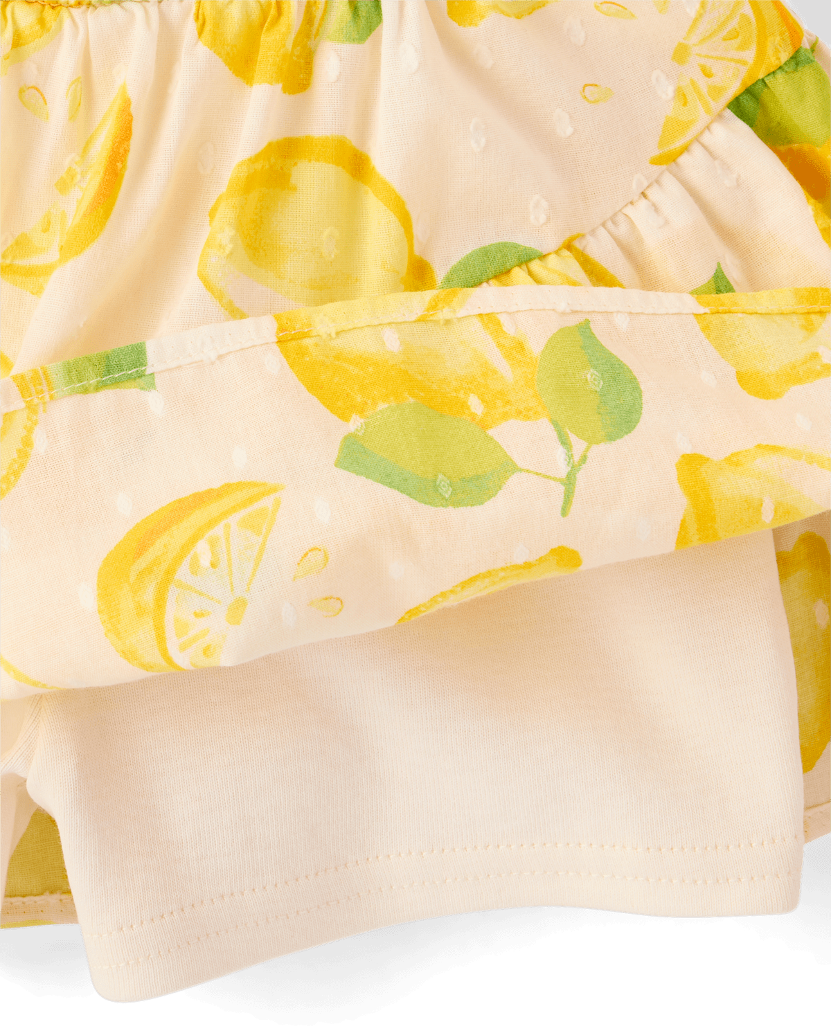 Детские юбки Gymboree Girls Lemon Clip Dot Ruffle V-Hem Skort - Amalfi Coast — фото 2