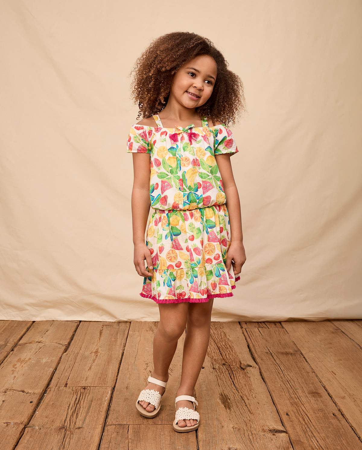 Детские топы Gymboree Girls Fruit Tassel Cold Shoulder Top - Amalfi Coast