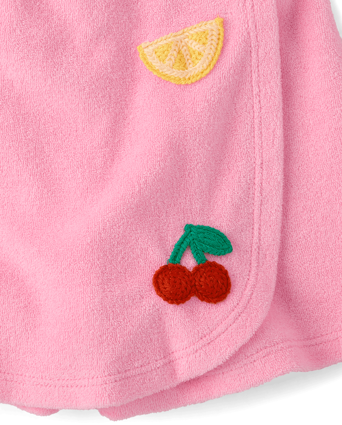 Детские юбки Gymboree Girls Crochet Fruit Terry Faux Wrap Skort - Swim Shop — фото 3