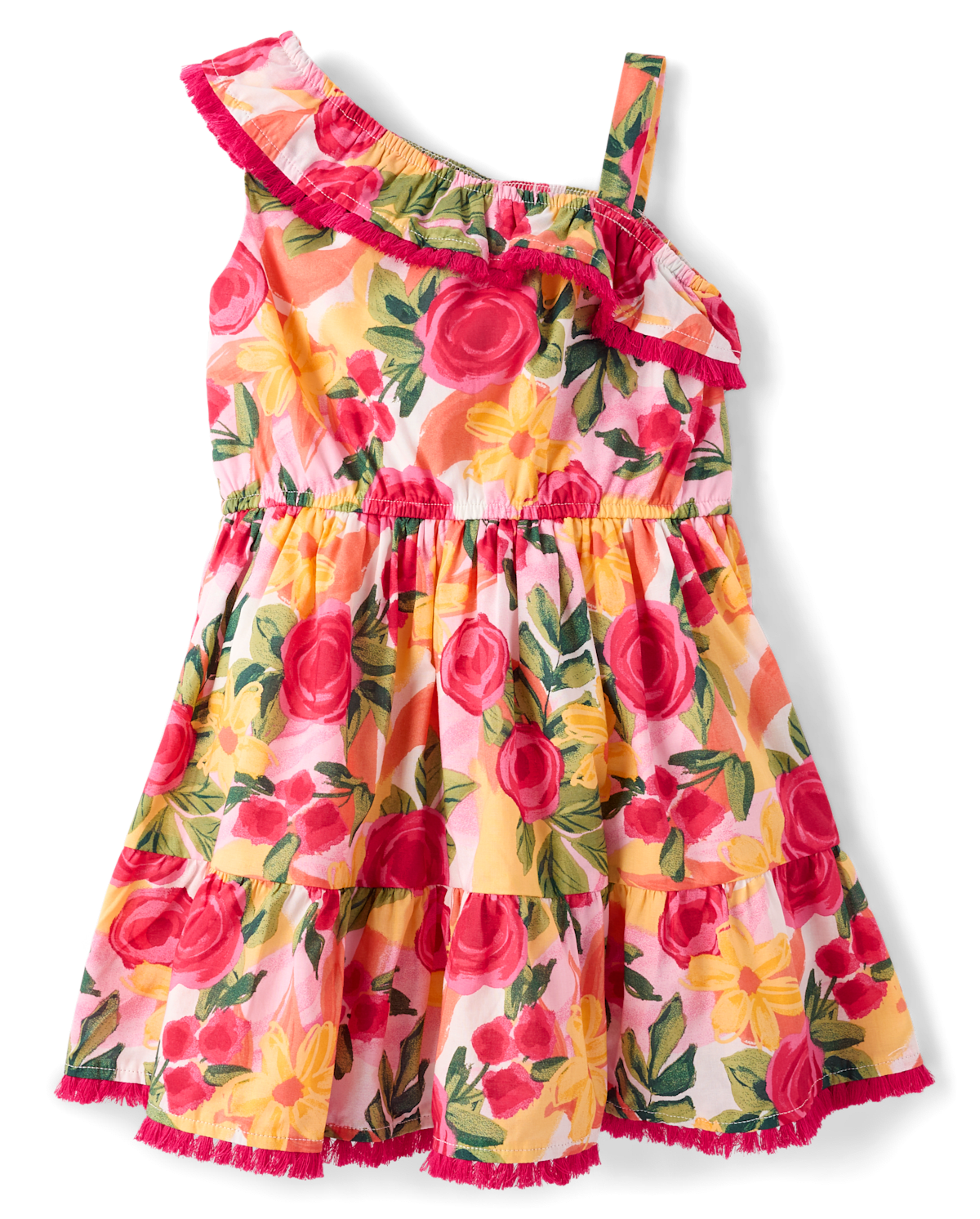 Детские платья Gymboree Girls Floral Tassel One Shoulder Dress - Amalfi Coast