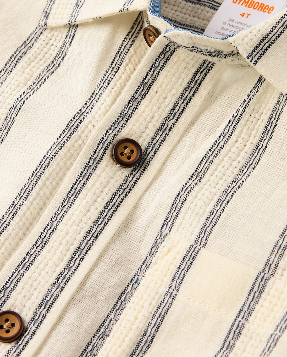 Детские рубашки Gymboree Boys Striped Textured Button Up Shirt - Driftwood Bay — фото 2