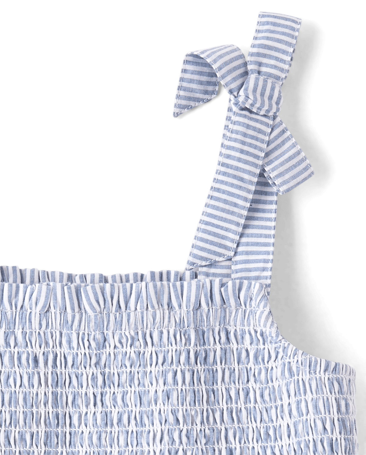 Детские платья Gymboree Girls Striped Embroidered Eyelet Bow Shoulder Dress - Driftwood Bay — фото 3