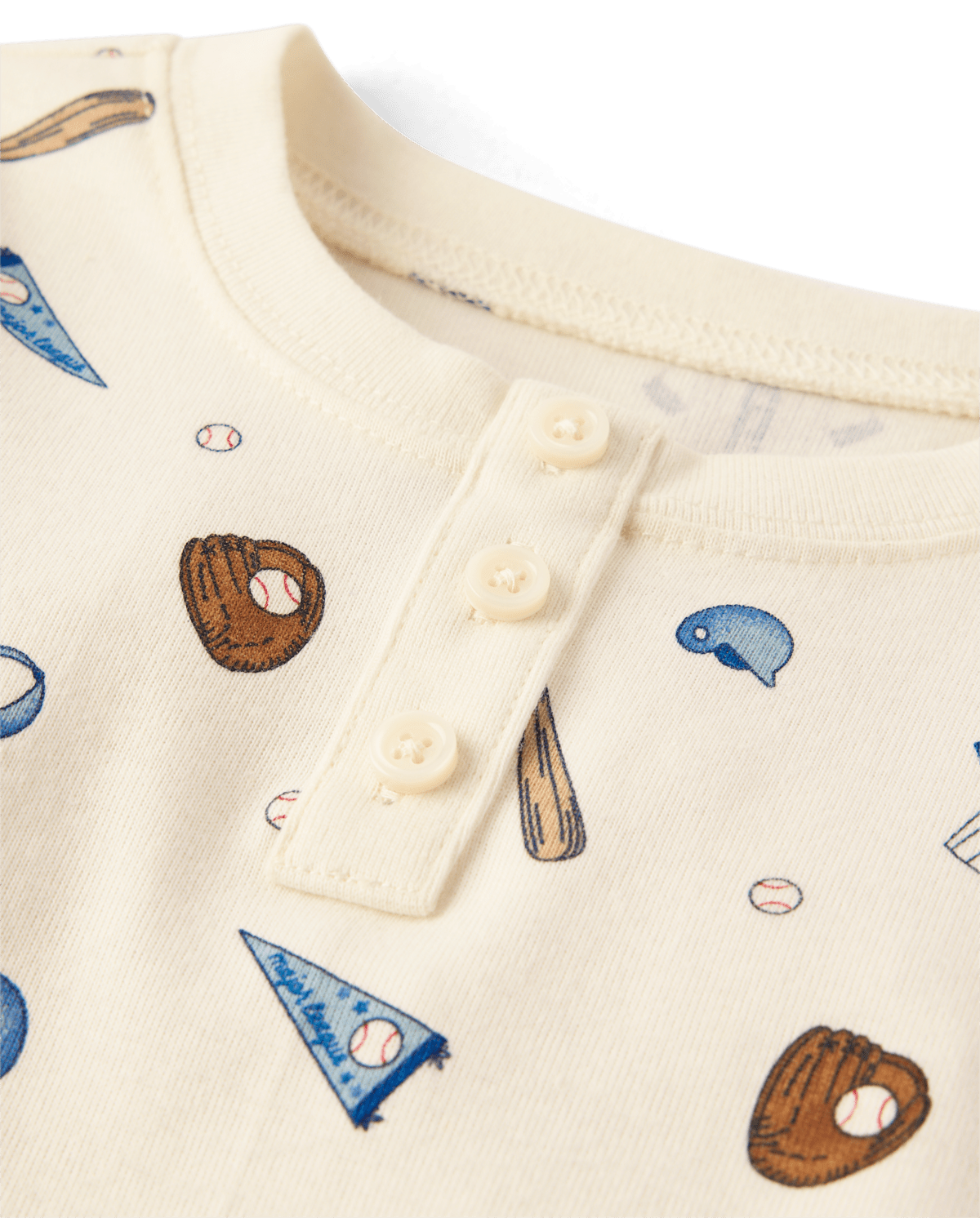 Детские пижамы Gymboree Boys Baseball Snug Fit Cotton Henley Pajamas — фото 2