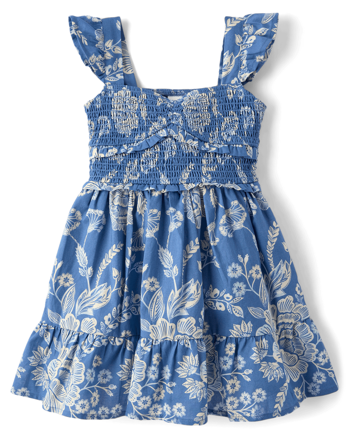 Детские платья Gymboree Girls Floral Smocked Ruffle Dress - Driftwood Bay