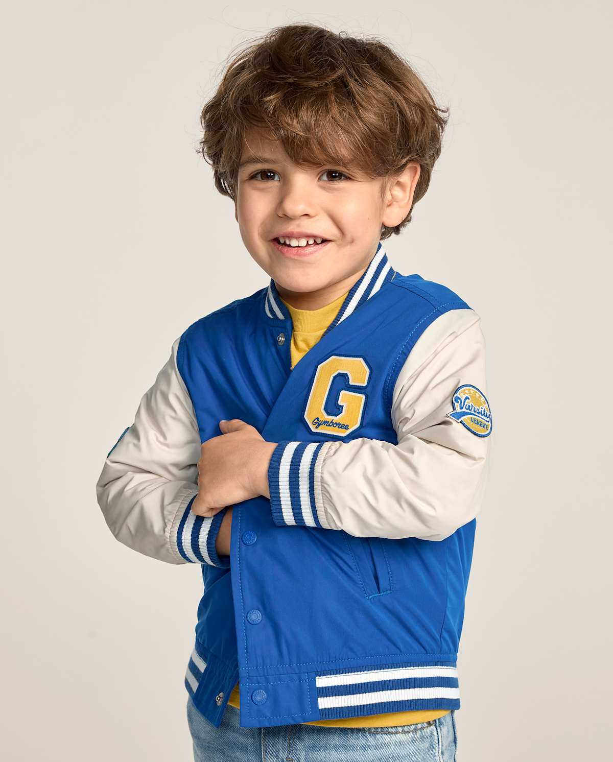 Детские куртки Gymboree Boys Embroidered Varsity Jacket - Collegiate Club — фото 2