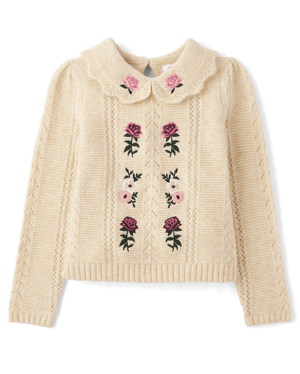 Детские свитеры Gymboree Girls Embroidered Floral Peter Pan Sweater - Countryside Manor — фото 1