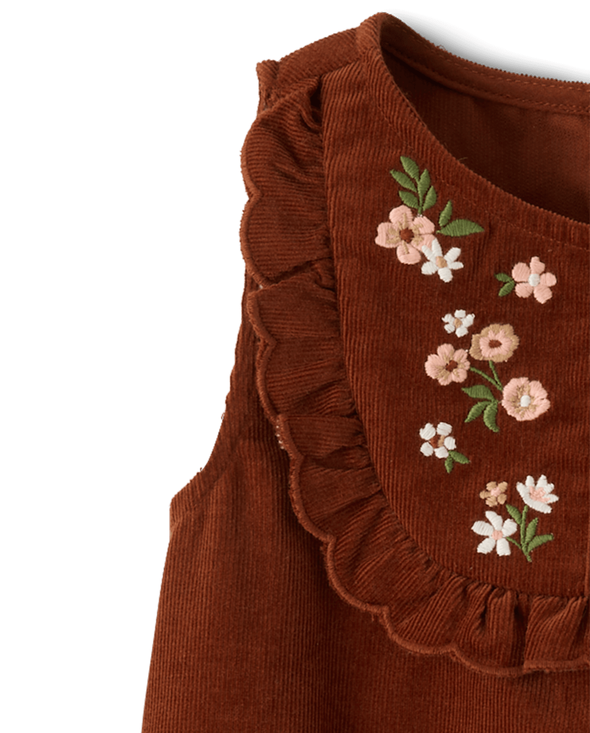 Детские платья Gymboree Girls Embroidered Floral Scalloped Corduroy Jumper - Blue Sky Mountain — фото 4