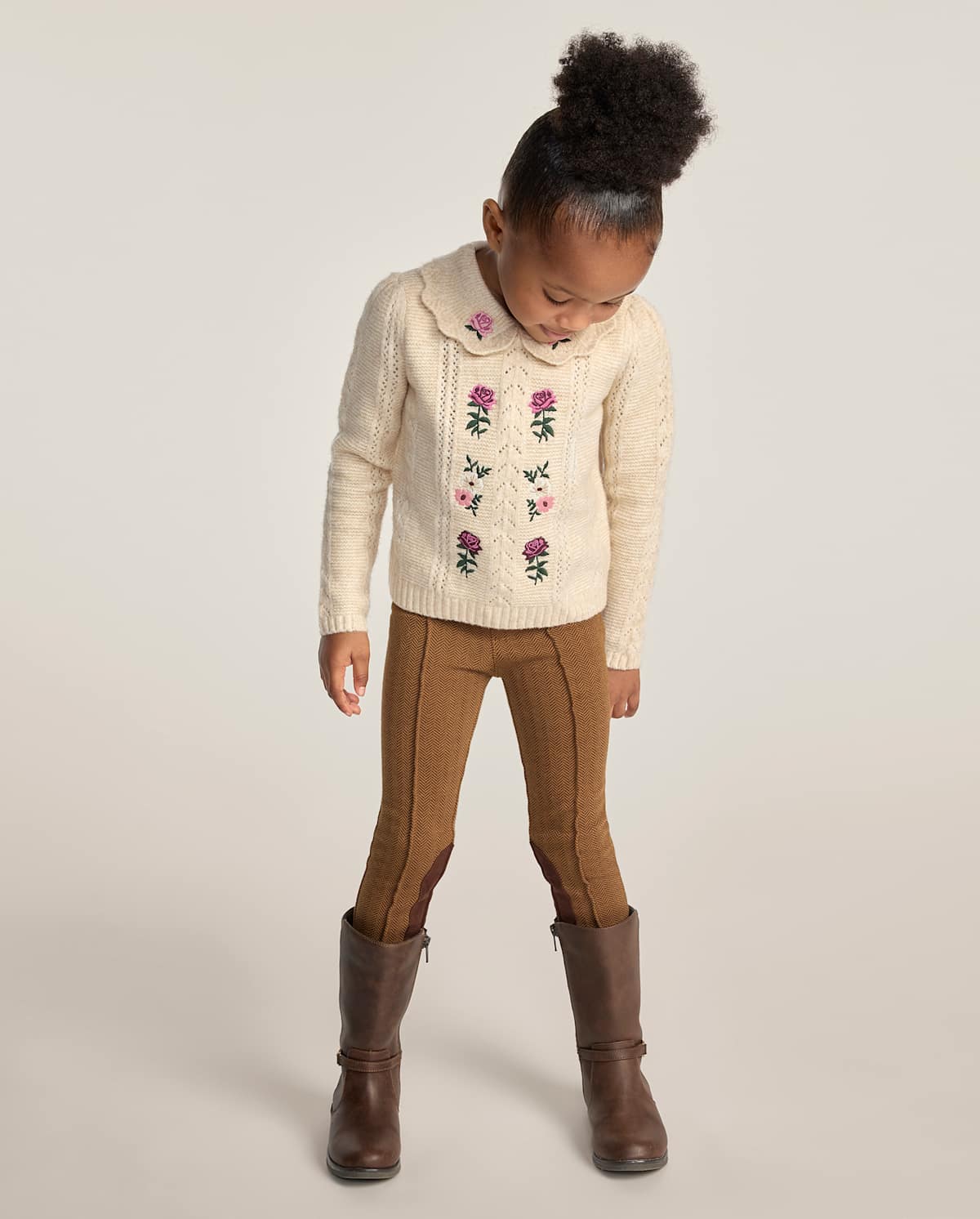 Детские брюки Gymboree Girls Contrast Textured Jeggings - Countryside Manor — фото 1