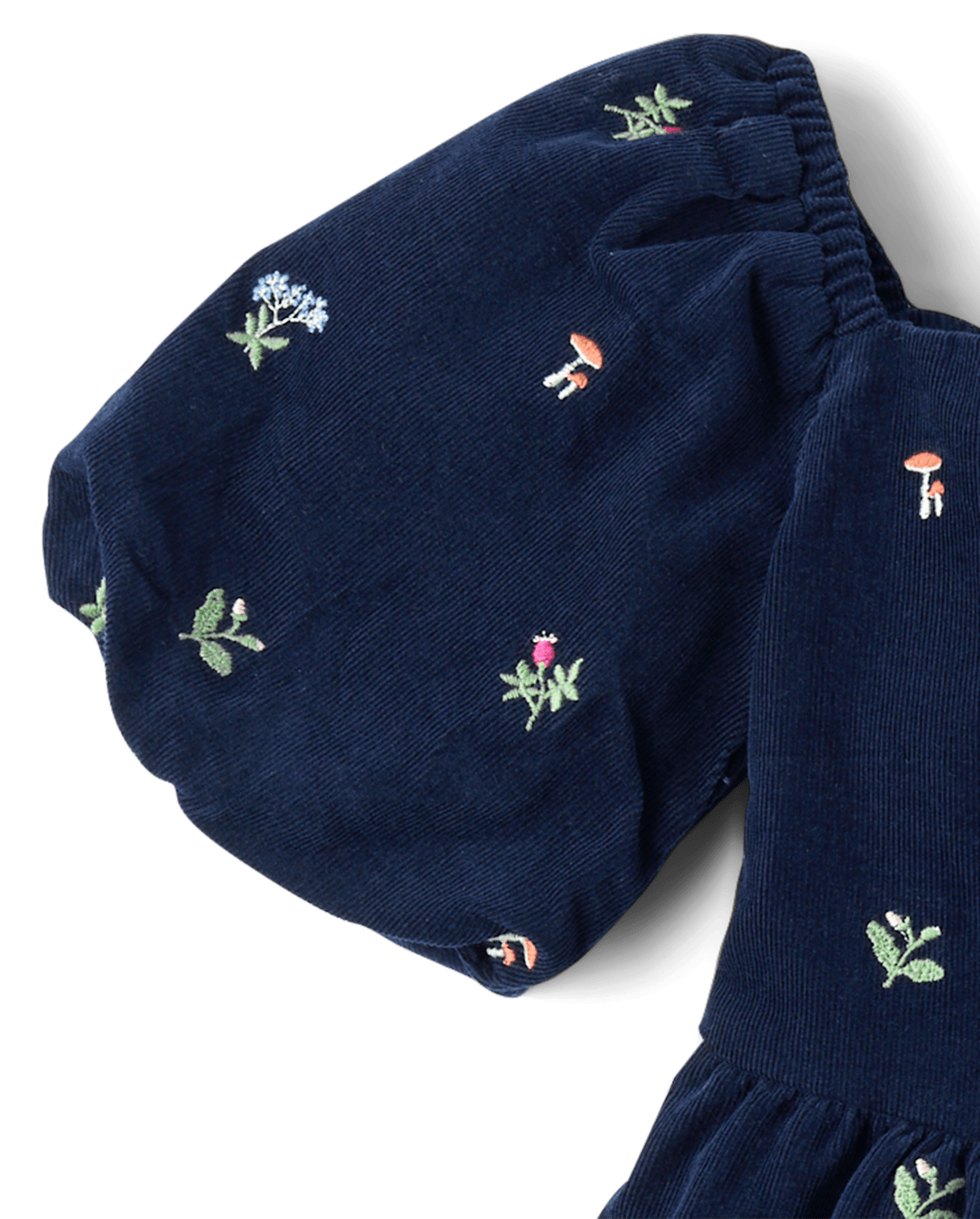 Детские платья Gymboree Girls Embroidered Floral Corduroy Ruffle Dress - Blue Sky Mountain — фото 3