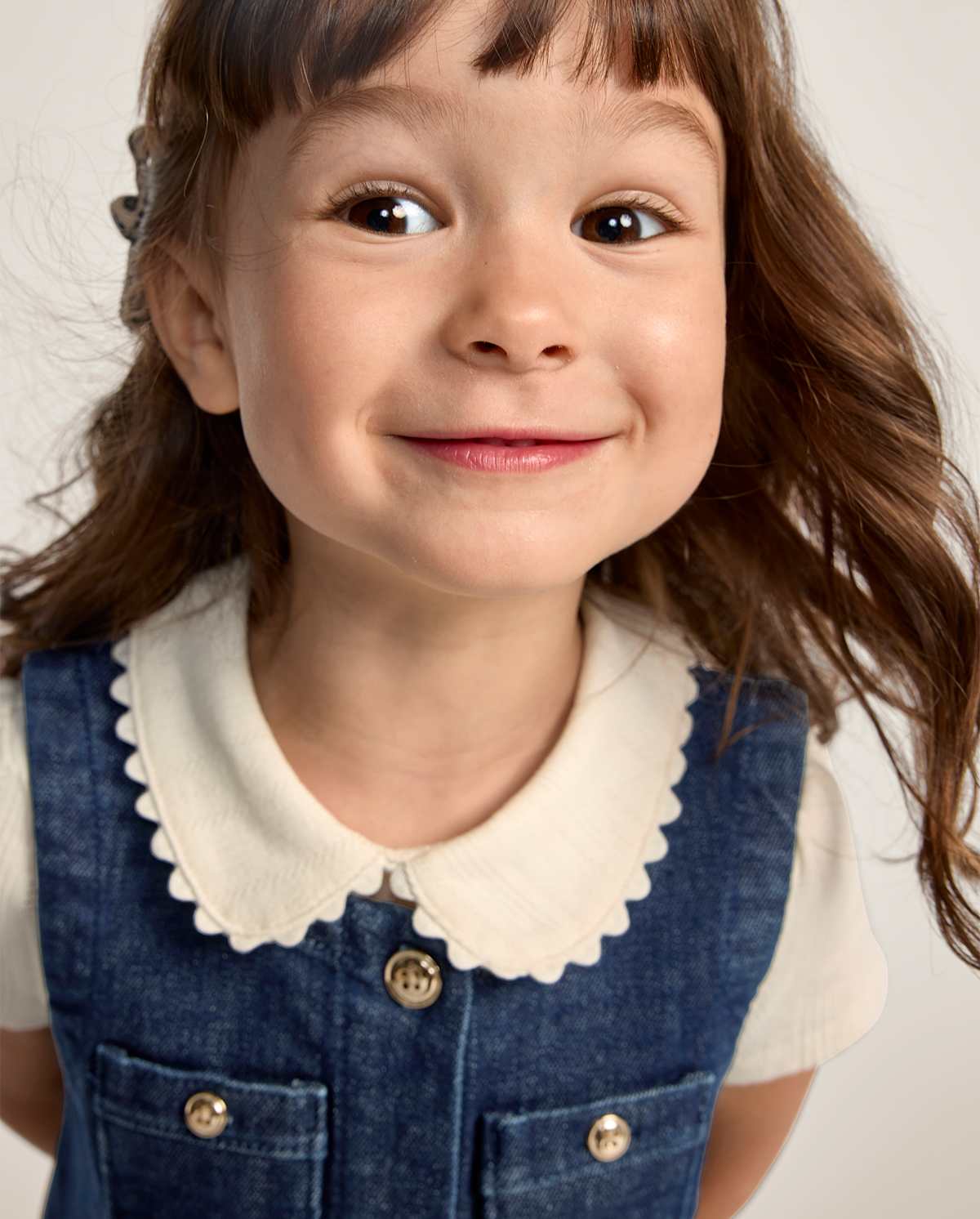 Детские платья Gymboree Girls Button Denim Shift Dress - The Leopard Edit — фото 2