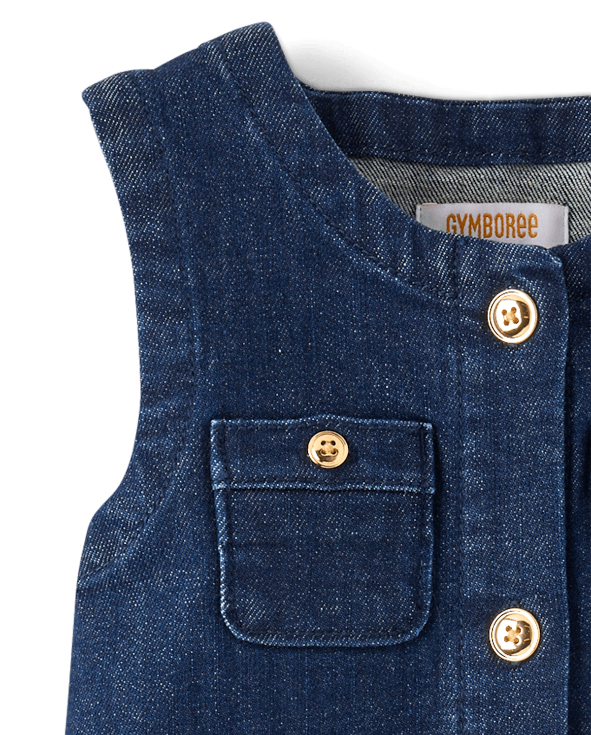 Детские платья Gymboree Girls Button Denim Shift Dress - The Leopard Edit — фото 4
