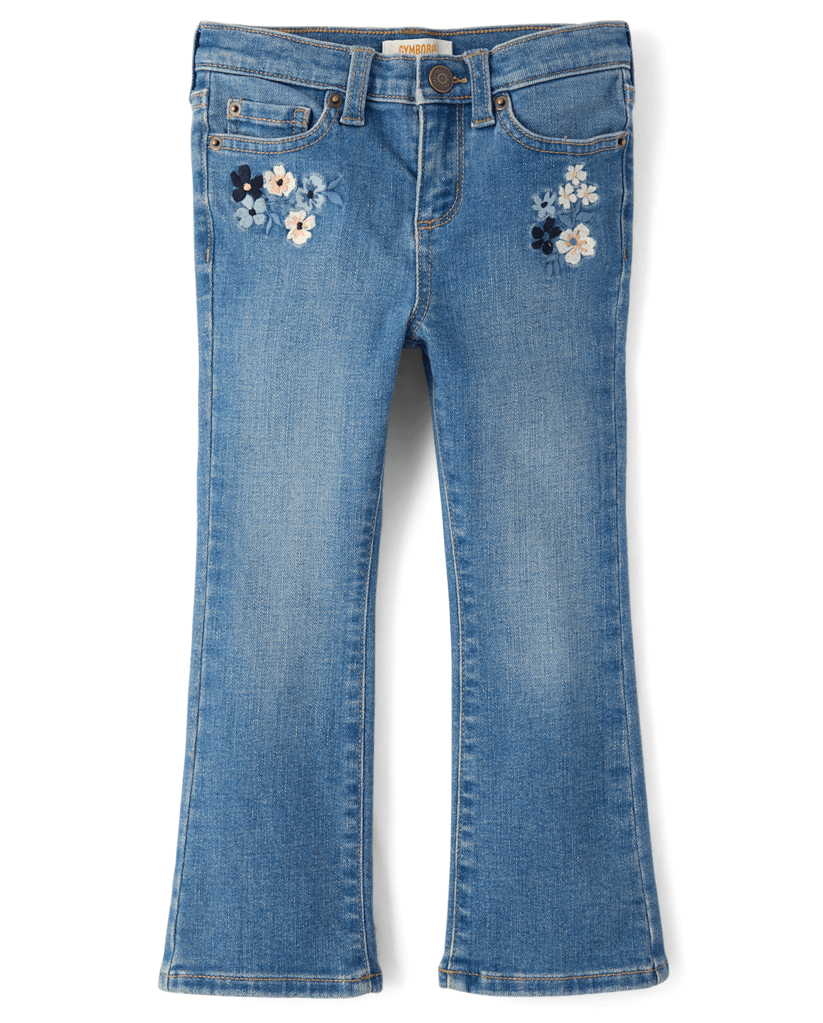 Детские джинсы Gymboree Girls Embroidered Floral Flare Jeans - Blue Sky Mountain