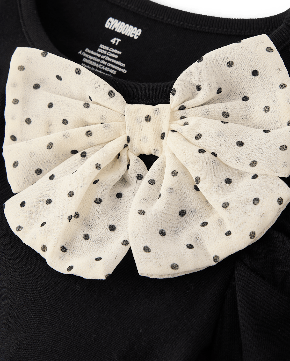 Детские топы Gymboree Girls Polka Dot Bow Puff Sleeve Top - The Leopard Edit — фото 2