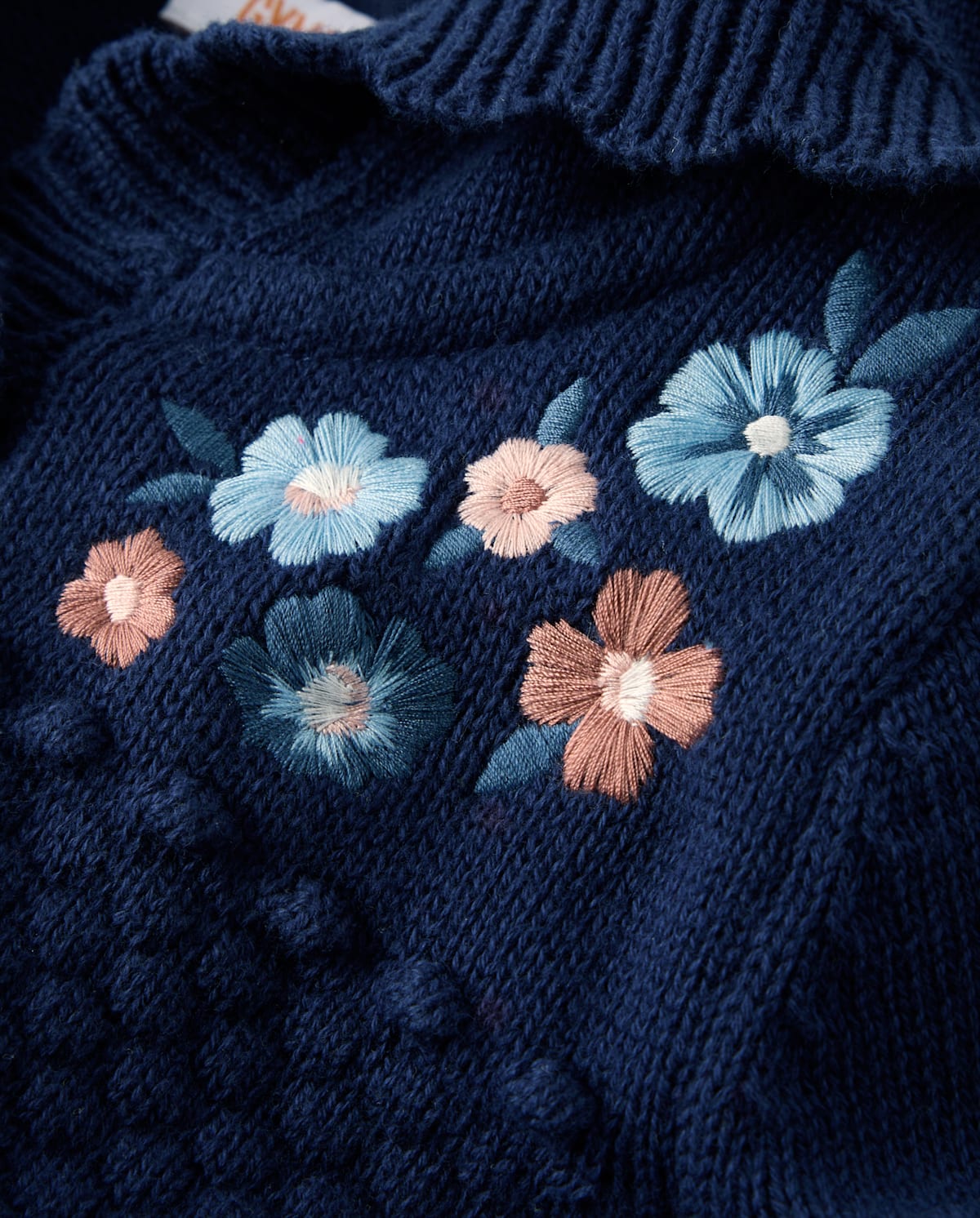 Детские кардиганы Gymboree Girls Embroidered Floral Scalloped Cardigan - Blue Sky Mountain — фото 2