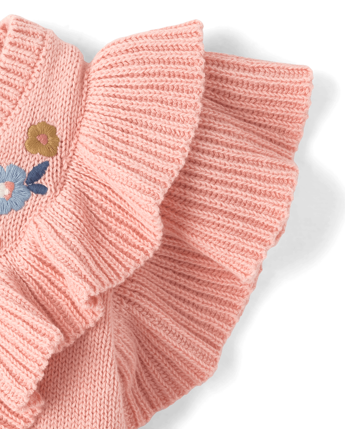 Детские свитеры Gymboree Girls Embroidered Floral Ruffle Sweater Top - Blue Sky Mountain — фото 3