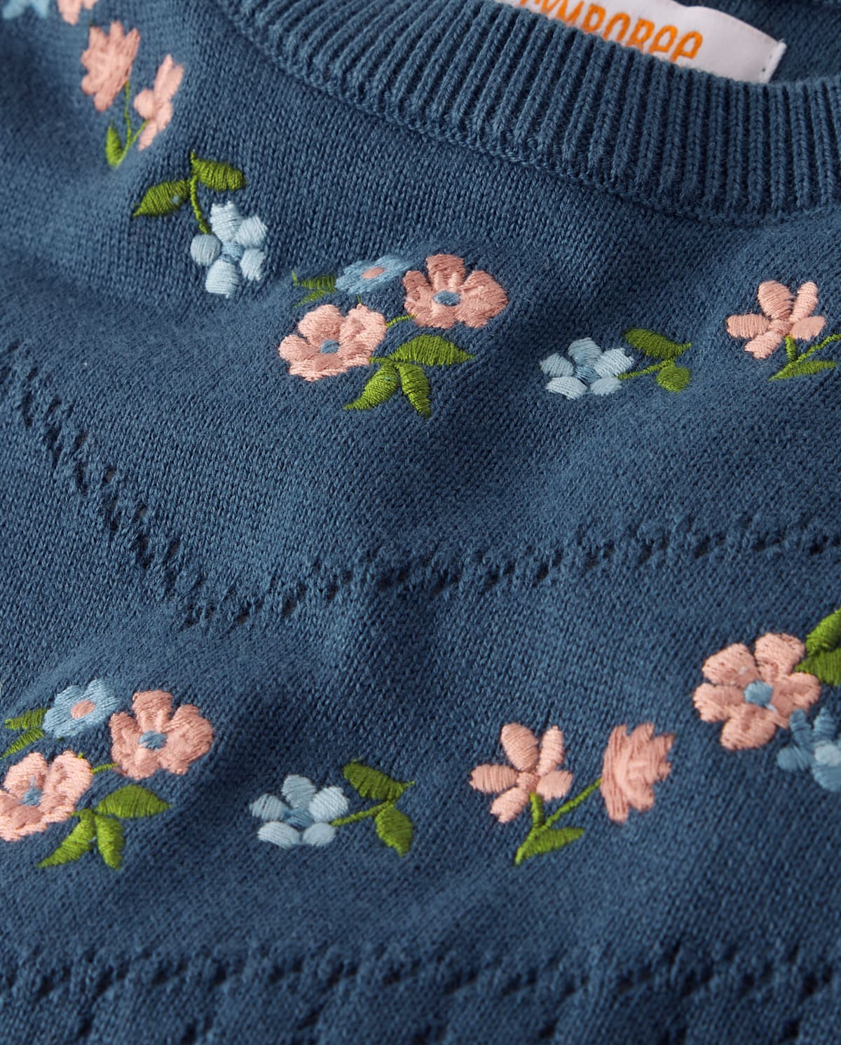 Детские платья Gymboree Girls Embroidered Floral Peplum Sweater Dress - Blue Sky Mountain — фото 2