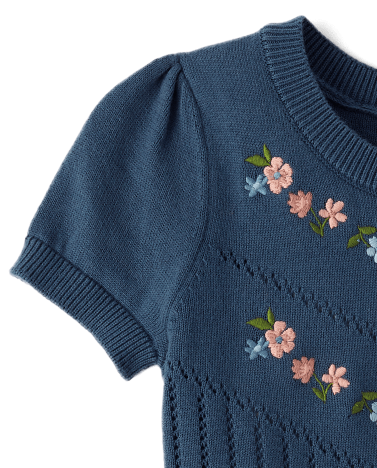 Детские платья Gymboree Girls Embroidered Floral Peplum Sweater Dress - Blue Sky Mountain — фото 4