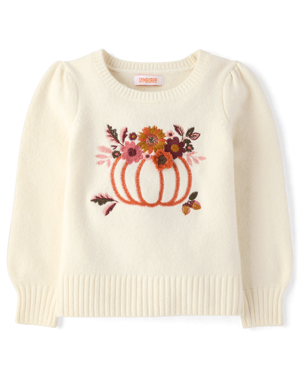 Детские свитеры Gymboree Girls Embroidered Floral Pumpkin Sweater - The Harvest Edit