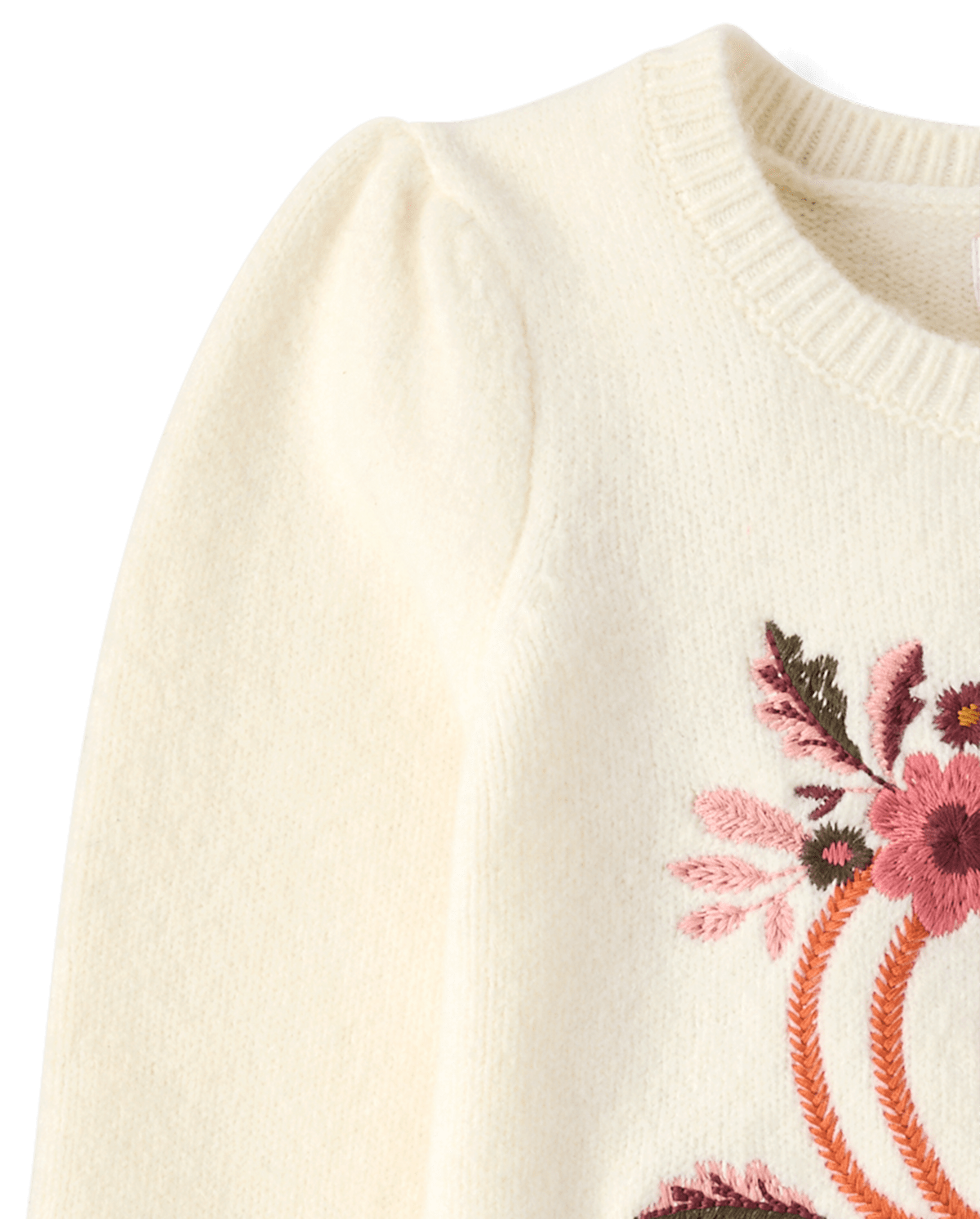 Детские свитеры Gymboree Girls Embroidered Floral Pumpkin Sweater - The Harvest Edit — фото 3
