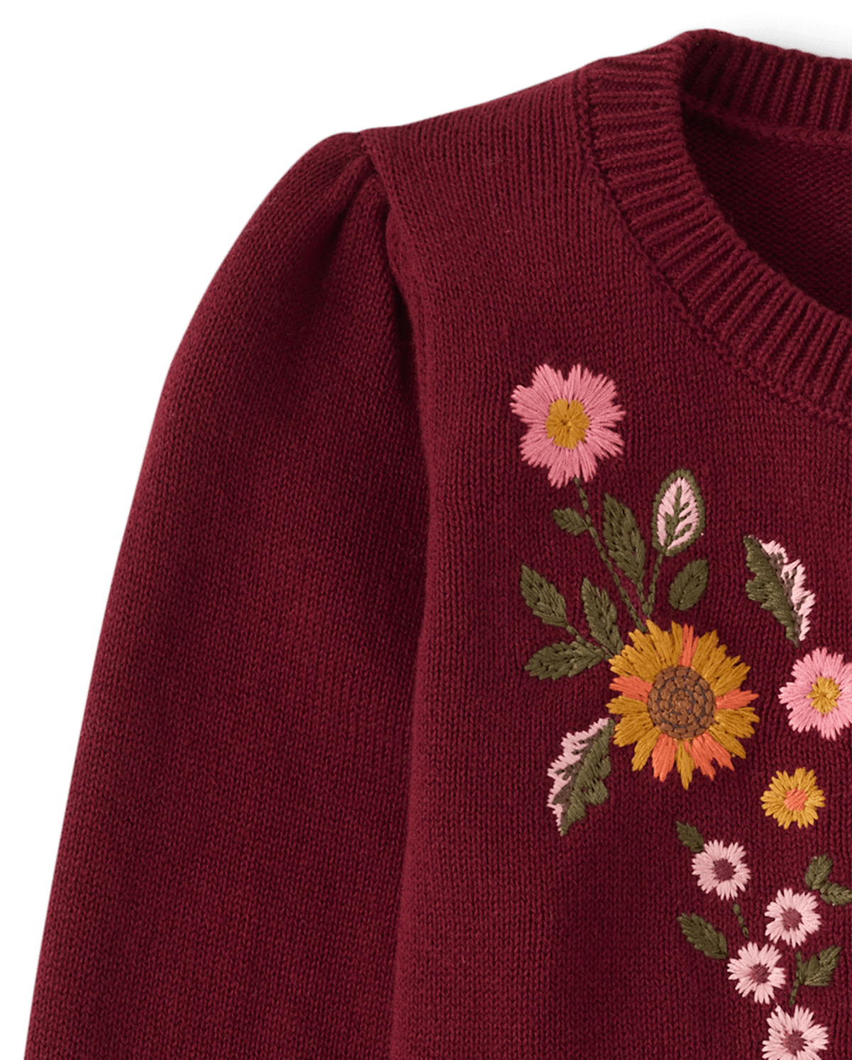Детские кардиганы Gymboree Girls Embroidered Floral Puff Sleeve Cardigan - The Harvest Edit — фото 3